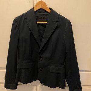 Banana Republic size 10  Navy two button blazer cotton/ spandex blend